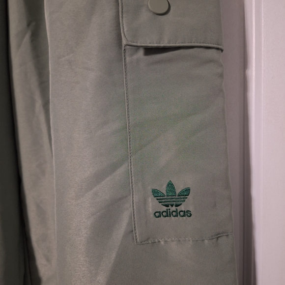 adidas Women's Sage Green Cargo Joggers - Picture 4 of 5